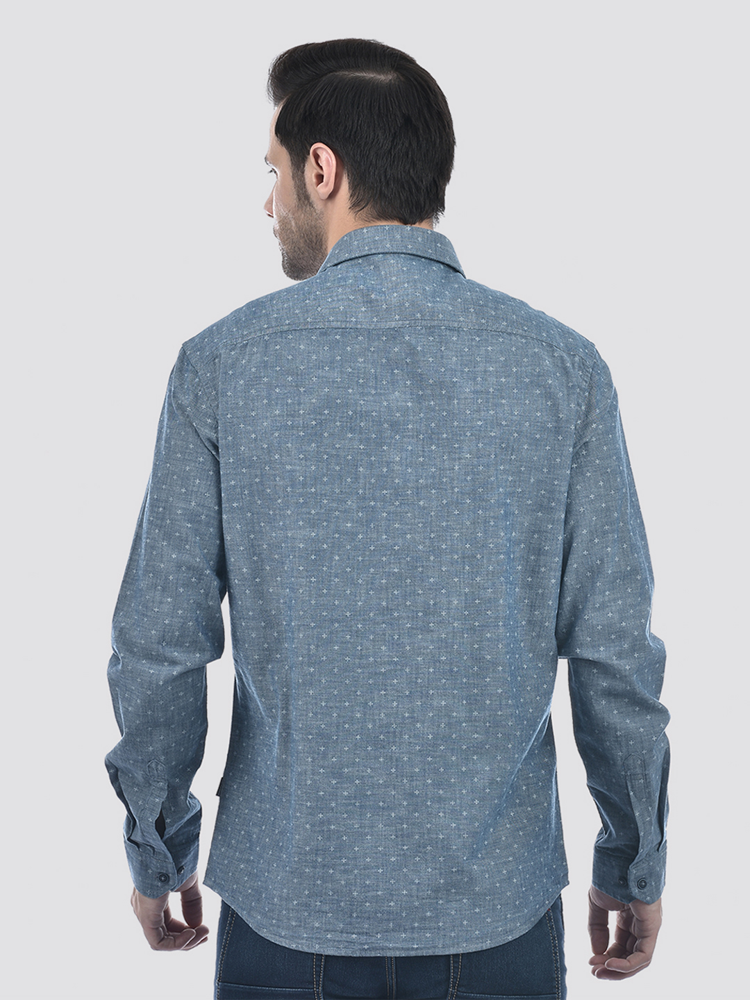 Numero Uno Men Printed Blue Shirt